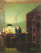 Georg Friedrich Kersting Man Reading by Lamplight china oil painting reproduction